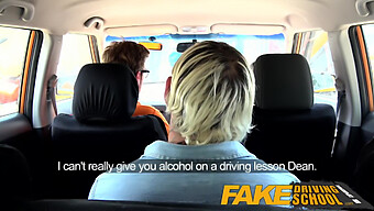 British Teen Babe Gets Naughty In Fake Driving School Video