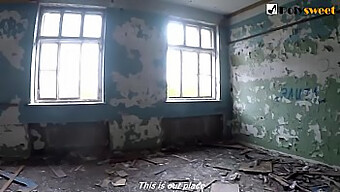 Russian College Student Engages In Public Oral And Vaginal Sex In A Derelict Location With English Subtitles